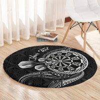 Personalised Niue Darts Masters Round Carpet Tribal Hiapo Dartboard - Polynesian Pride