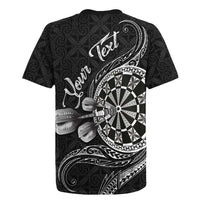 Personalised Niue Darts Masters Rugby Jersey Tribal Hiapo Dartboard - Polynesian Pride