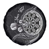 Personalised Niue Darts Masters Spare Tire Cover Tribal Hiapo Dartboard - Polynesian Pride