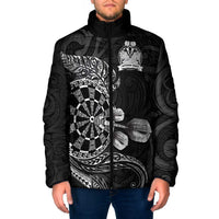 Personalised New Zealand Aotearoa Darts Masters Padded Jacket Tribal Silver Fern and Ta Moko Dartboard - Polynesian Pride