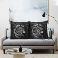 Personalised New Zealand Aotearoa Darts Masters Pillow Cover Tribal Silver Fern and Ta Moko Dartboard - Polynesian Pride