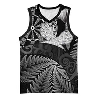 Personalised New Zealand Aotearoa Darts Masters Basketball Jersey Silver Fern and Maori Spirit - Polynesian Pride