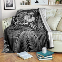 Personalised New Zealand Aotearoa Darts Masters Blanket Silver Fern and Maori Spirit - Polynesian Pride