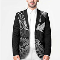 Personalised New Zealand Aotearoa Darts Masters Blazer Silver Fern and Maori Spirit - Polynesian Pride