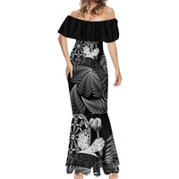 Personalised New Zealand Aotearoa Darts Masters Mermaid Dress Silver Fern and Maori Spirit - Polynesian Pride