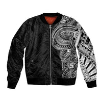 Traditional Polynesian Art Tattoos Bomber Jacket Black Color - Polynesian Pride