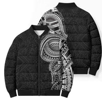 Traditional Polynesian Art Tattoos Bomber Puffer Jacket Black Color - Polynesian Pride