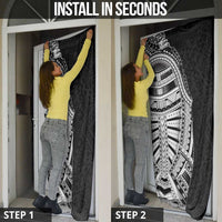 Traditional Polynesian Art Tattoos Door Cover Black Color - Polynesian Pride