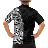 Traditional Polynesian Art Tattoos Family Matching Mermaid Dress and Hawaiian Shirt Black Color - Polynesian Pride