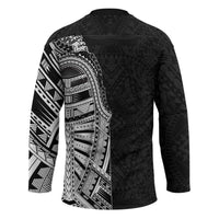 Traditional Polynesian Art Tattoos Hockey Jersey Black Color LT03 - Polynesian Pride