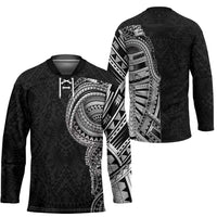 Traditional Polynesian Art Tattoos Hockey Jersey Black Color LT03 - Polynesian Pride