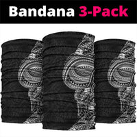 Traditional Polynesian Art Tattoos Neck Gaiter Black Color - Polynesian Pride