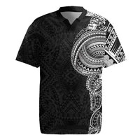 Traditional Polynesian Art Tattoos Rugby Jersey Black Color - Polynesian Pride