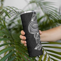 Traditional Polynesian Art Tattoos Skinny Tumbler Black Color - Polynesian Pride