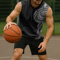 Traditional Polynesian Art Tattoos Sleeveless Hoodie Black Color - Polynesian Pride