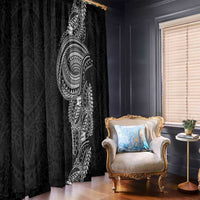 Traditional Polynesian Art Tattoos Window Curtain Black Color - Polynesian Pride