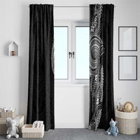 Traditional Polynesian Art Tattoos Window Curtain Black Color - Polynesian Pride