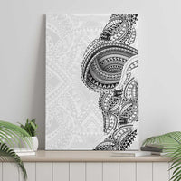 Traditional Polynesian Art Tattoos Canvas Wall Art White Color - Polynesian Pride