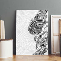 Traditional Polynesian Art Tattoos Canvas Wall Art White Color - Polynesian Pride
