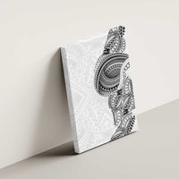 Traditional Polynesian Art Tattoos Canvas Wall Art White Color - Polynesian Pride