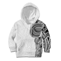 Traditional Polynesian Art Tattoos Kid Hoodie White Color - Polynesian Pride