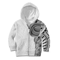 Traditional Polynesian Art Tattoos Kid Hoodie White Color - Polynesian Pride