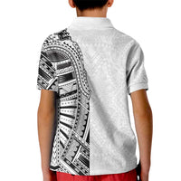Traditional Polynesian Art Tattoos Kid Polo Shirt White Color - Polynesian Pride