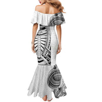 Traditional Polynesian Art Tattoos Mermaid Dress White Color - Polynesian Pride