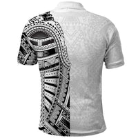 Traditional Polynesian Art Tattoos Polo Shirt White Color - Polynesian Pride