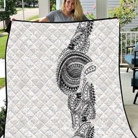 Traditional Polynesian Art Tattoos Quilt White Color - Polynesian Pride