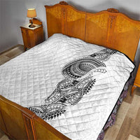 Traditional Polynesian Art Tattoos Quilt White Color - Polynesian Pride
