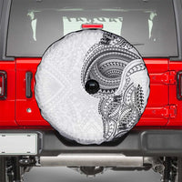 Traditional Polynesian Art Tattoos Spare Tire Cover White Color - Polynesian Pride