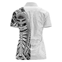 Traditional Polynesian Art Tattoos Women Polo Shirt White Color - Polynesian Pride