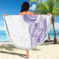 Traditional Polynesian Art Tattoos Beach Blanket Purple Color - Polynesian Pride