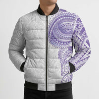 Traditional Polynesian Art Tattoos Bomber Puffer Jacket Purple Color - Polynesian Pride