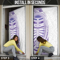 Traditional Polynesian Art Tattoos Door Cover Purple Color - Polynesian Pride