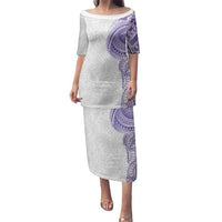 Traditional Polynesian Art Tattoos Family Matching Puletasi and Hawaiian Shirt Purple Color - Polynesian Pride