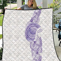 Traditional Polynesian Art Tattoos Quilt Purple Color - Polynesian Pride