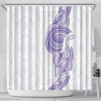 Traditional Polynesian Art Tattoos Shower Curtain Purple Color - Polynesian Pride