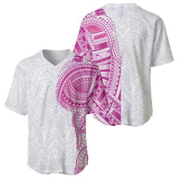 Traditional Polynesian Art Tattoos Baseball Jersey Pink Color - Polynesian Pride