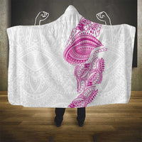 Traditional Polynesian Art Tattoos Hooded Blanket Pink Color - Polynesian Pride