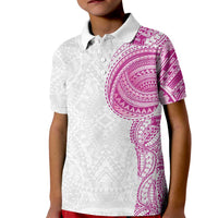 Traditional Polynesian Art Tattoos Kid Polo Shirt Pink Color - Polynesian Pride