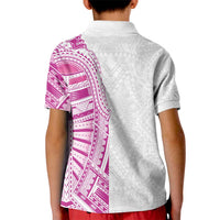 Traditional Polynesian Art Tattoos Kid Polo Shirt Pink Color - Polynesian Pride