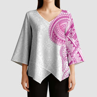 Traditional Polynesian Art Tattoos Kimono Sleeve Blouse Pink Color - Polynesian Pride