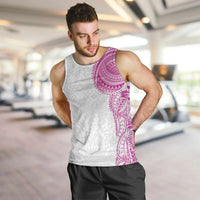 Traditional Polynesian Art Tattoos Men Tank Top Pink Color - Polynesian Pride