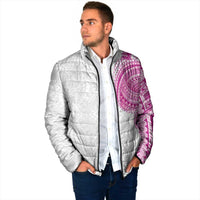 Traditional Polynesian Art Tattoos Padded Jacket Pink Color - Polynesian Pride