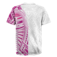 Traditional Polynesian Art Tattoos Rugby Jersey Pink Color - Polynesian Pride
