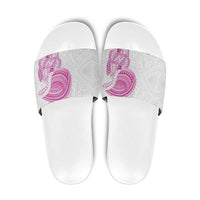 Traditional Polynesian Art Tattoos Slide Sandals Pink Color - Polynesian Pride