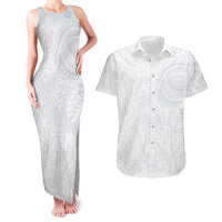 Lotu Tamaiti Couples Matching Tank Maxi Dress and Hawaiian Shirt Traditional Samoan Art Tattoos - Polynesian Pride