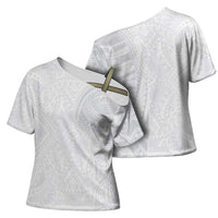 Lotu Tamaiti Cross Shoulder Shirt Traditional Samoan Art Tattoos - Polynesian Pride